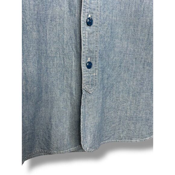 J. Crew Wallace and Barnes Light Wash Denim Shirt Chambray Button Front - Picture 4 of 9